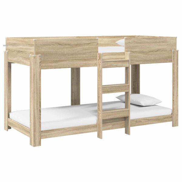 vidaXL Lit Superpos&eacute; pour Enfants Ch&ecirc;ne Sonoma 100 x 200 cm