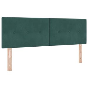 vidaXL T&ecirc;te de lit avec t&ecirc;te de lit Vert fonc&eacute; 144 cm Cuir synth&eacute;tique