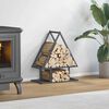 vidaXL Portant de bois chauffage anthracite 50x25x60 cm