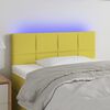 vidaXL T&ecirc;te de lit &agrave; LED Vert 80x5x78/88 cm Tissu