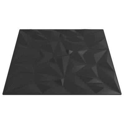 vidaXL Panneaux muraux 24 pcs noir 50x50 cm XPS 6 m² améthyste