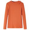 T-shirt enfants &agrave; manches longues orange br&ucirc;l&eacute; 116
