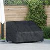 vidaXL Housse de banc de jardin Noir 130 x 95 x 40 / 80 cm Tissu 600D