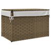 vidaXL Panier &agrave; linge avec couvercle 55,5x35x34 cm r&eacute;sine tress&eacute;e