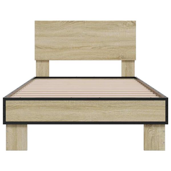 vidaXL Cadre de lit sans matelas ch&ecirc;ne sonoma 90x190 cm