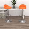 vidaXL Tabourets de bar lot de 2 orange similicuir