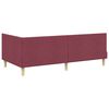 vidaXL Cadre de lit d'angle Bordeaux 90 cm x 200 cm Velours