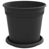 vidaXL Pots de plantes 24 pcs Noir &Oslash; 17 x 14 cm Plastique