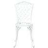 vidaXL Ensemble de salle &agrave; manger pour jardin 5 pcs Blanc Aluminium