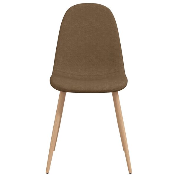 vidaXL Chaises &agrave; manger lot de 4 marron tissu