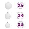 vidaXL Sapin de No&euml;l artificiel pr&eacute;-&eacute;clair&eacute; avec set de boules 120 cm