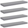 vidaXL &Eacute;tag&egrave;res murales flottantes 4 pcs gris 80x23,5x3,8 cm MDF