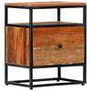 vidaXL Table de chevet 40 x 30 x 50 cm Bois de r&eacute;cup&eacute;ration et acier