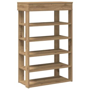 vidaXL &Eacute;tag&egrave;re &agrave; chaussures ch&ecirc;ne artisanal bois d'ing&eacute;nierie