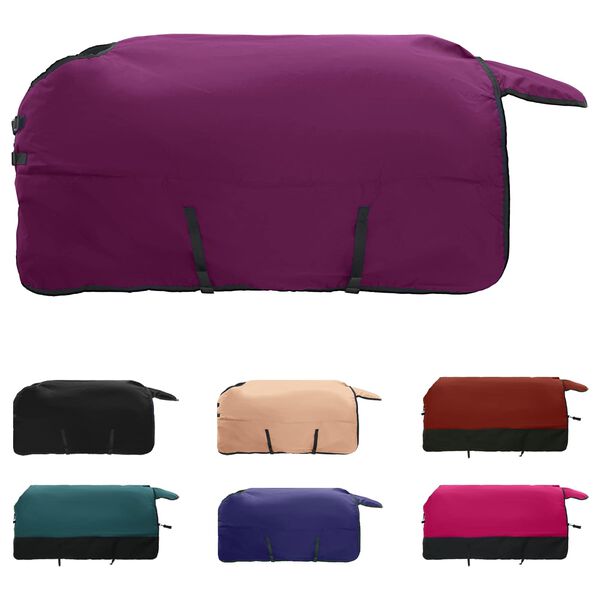 vidaXL Couverture &Eacute;quine Vert fonc&eacute; et noir 105 cm Polyester