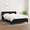 vidaXL Sommier &agrave; lattes de lit avec matelas Noir 140x200 cm Tissu
