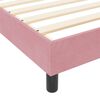 vidaXL Lit &agrave; ressorts avec t&ecirc;te de lit Rose 120 x 200 cm Velours
