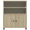 vidaXL Support d'imprimante avec roulettes chêne sonoma 60x48x74 cm
