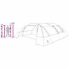 vidaXL Tente Tunnel 6-Persoons Gris et orange 700 x 590 x 215 cm