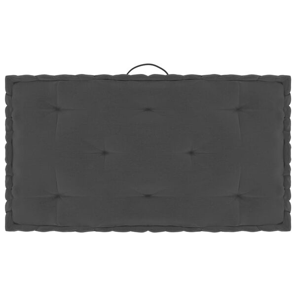 vidaXL Coussins de plancher de palette lot de 5 Anthracite Coton