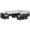 vidaXL Ensemble de canap&eacute; de jardin 13 pc Noir et blanc cr&egrave;me