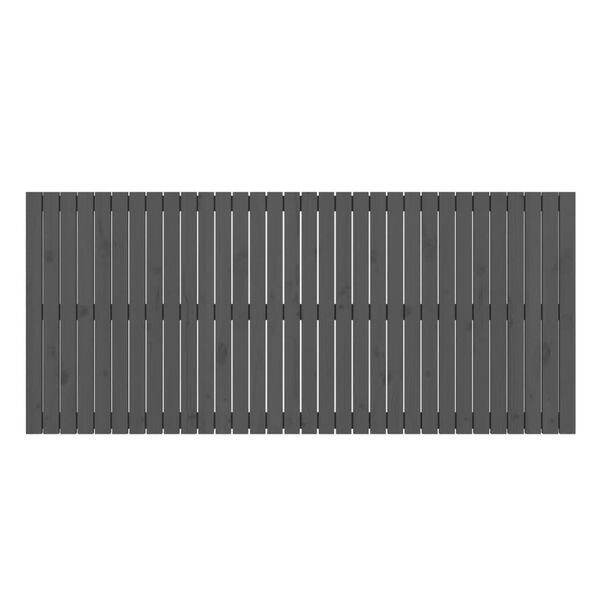 vidaXL T&ecirc;te de lit murale Gris 204x3x90 cm Bois massif de pin