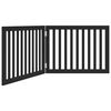 vidaXL Barri&egrave;re pour chien pliable 2 panneaux noir bois de peuplier