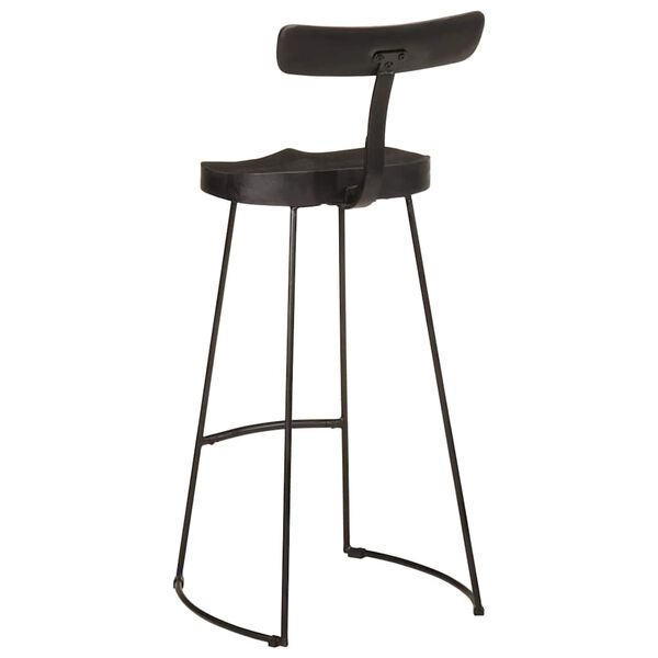 vidaXL Tabourets de bar lot de 2 noir 49x43x103cm bois manguier massif