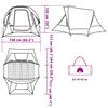 vidaXL Tente de camping de cabine 4 personnes gris orange imperm&eacute;able