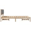 vidaXL Cadre de lit Gris clair 120 x 200 cm Pin massif