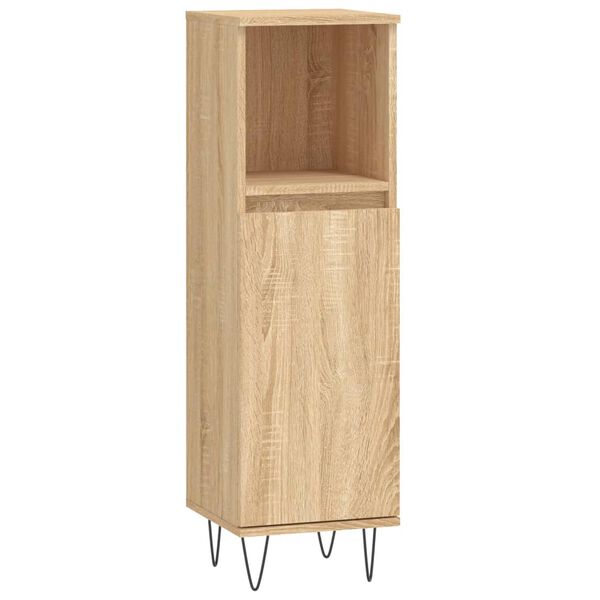 vidaXL Armoire salle de bain ch&ecirc;ne sonoma 30x30x100 cm