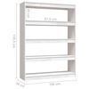vidaXL Biblioth&egrave;que/S&eacute;parateur de pi&egrave;ce Blanc 100x30x135,5 cm Pin