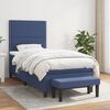 vidaXL Sommier &agrave; lattes de lit avec matelas Bleu 90x200 cm Tissu
