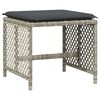 vidaXL Ensemble &agrave; manger de jardin et coussins 9 pcs gris clair rotin