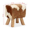 vidaXL Tabouret Cuir v&eacute;ritable de ch&egrave;vre 40x30x45 cm