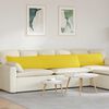 vidaXL Coussins de canap&eacute; 2 pcs Jaune clair 200 x 40 cm tissu