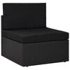 vidaXL Salon de jardin 10 pcs R&eacute;sine tress&eacute;e Noir