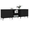 vidaXL Meuble TV noir 150x30x50 cm bois d'ing&eacute;nierie