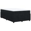 vidaXL Sommier &agrave; lattes de lit avec matelas noir 120x190 cm velours