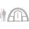 vidaXL Tente de camping tunnel 4 personnes vert imperméable