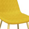 vidaXL Chaises à manger lot de 6 Jaune moutarde Velours