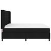 vidaXL Lit &agrave; ressorts avec matelas Noir 200 x 200 cm tissu