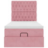 vidaXL Cadre de lit ottoman avec matelas rose 80x200 cm velours