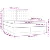 vidaXL Sommier &agrave; lattes de lit avec matelas Taupe 160x200 cm Tissu