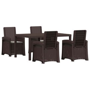 vidaXL Ensemble de salle &agrave; manger pour jardin 5 pc PP