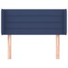 vidaXL T&ecirc;te de lit avec oreilles Bleu 93x16x78/88 cm Tissu