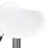 vidaXL Tabouret de bar Blanc Acier chrom&eacute; et cuir artificiel
