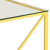 vidaXL Table basse Dor&eacute; 55x55x55 cm Acier inoxydable et verre
