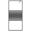 vidaXL Paroi de douche Noir 90x195 cm Verre ESG transparent