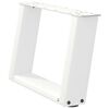 vidaXL Pieds de table basse en U 2 pi&egrave;ces Blanc 40 x (30-31) cm Acier